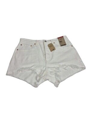 Levi's 501 Jean Shorts Womens Size 30 Denim Button Fly High Rise Cut-Off NWT 29